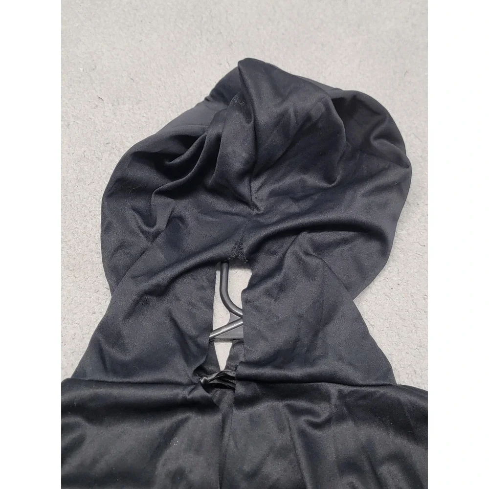 Vintage Ghost Face Fun World EU Scream Mask Black Hood Costume Adult One‎ Sz 90s